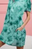 BiBi Puff Sleeve With Side Pockets Tie Dye Dress sold by Charming Charlie
