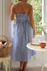 Smocked Back Striped Sleeveless Midi Cami Dress sold by Charming Charlie