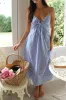 Smocked Back Striped Sleeveless Midi Cami Dress sold by Charming Charlie