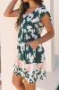 Floral Print Ruffle Sleeve Empire Waist Mini Dress sold by Charming Charlie