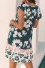 Floral Print Ruffle Sleeve Empire Waist Mini Dress sold by Charming Charlie