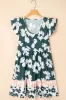 Floral Print Ruffle Sleeve Empire Waist Mini Dress sold by Charming Charlie