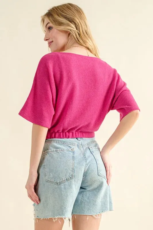 And The Why Thermal Dolman Sleeve Knit Casual Top sold by Charming Charlie product image thumbnail 5
