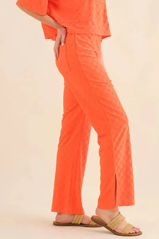 And The Why Brushed Texture Checker Board Pattern Casual Pants sold by Charming Charlie product image thumbnail 2