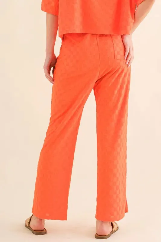 And The Why Brushed Texture Checker Board Pattern Casual Pants sold by Charming Charlie product image thumbnail 4