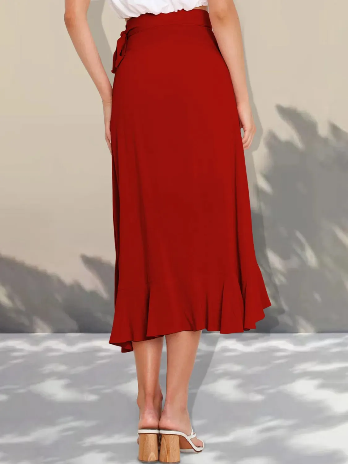 Ruffled Hem Tied Skirt sold by Charming Charlie product image thumbnail 2