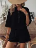 Collared Neck Half Sleeve Top and Shorts Set sold by Charming Charlie