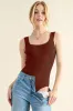 And The Why Ribbed Square Neck Bodysuit sold by Charming Charlie