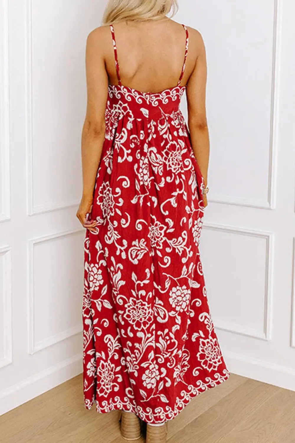 Floral Printed Spaghetti Strap Empire Waist Maxi Dress sold by Charming Charlie product image thumbnail 2