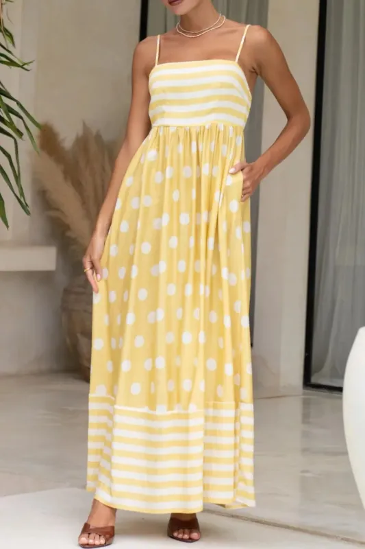 Polka Dot Square Neck Cami Dress sold by Charming Charlie