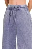 Zenana Acid Wash Fleece Palazzo Sweatpants with Pockets sold by Charming Charlie