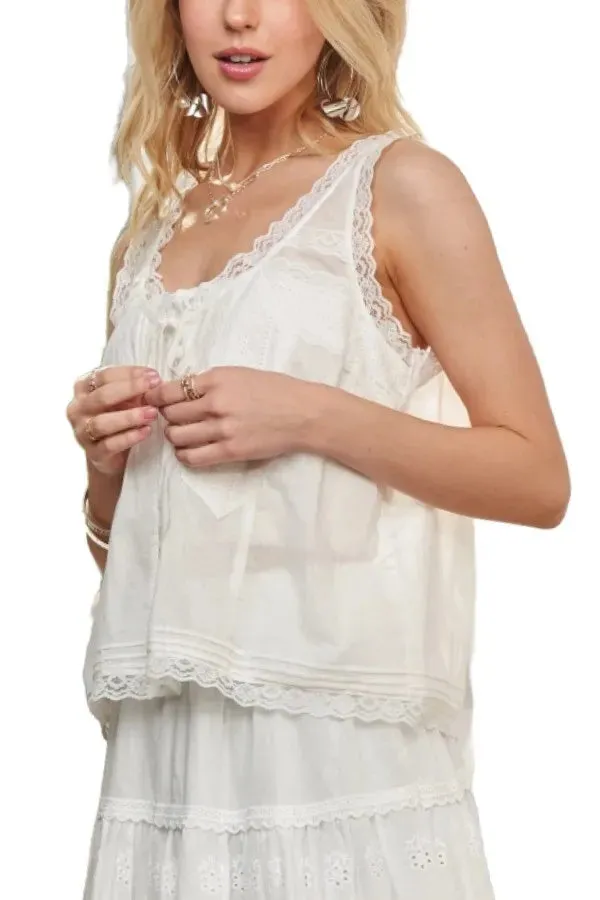 ADORA Lace Detail Contrast Top sold by Charming Charlie product image thumbnail 2