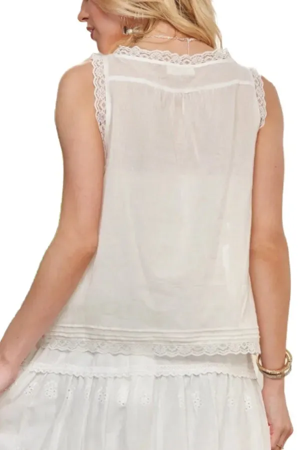 ADORA Lace Detail Contrast Top sold by Charming Charlie product image thumbnail 4