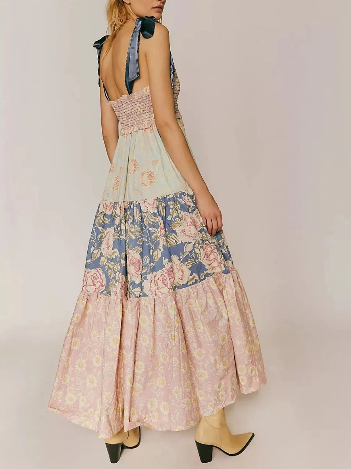 Printed V-Neck Tie Shoulder Cami Dress sold by Charming Charlie product image thumbnail 5