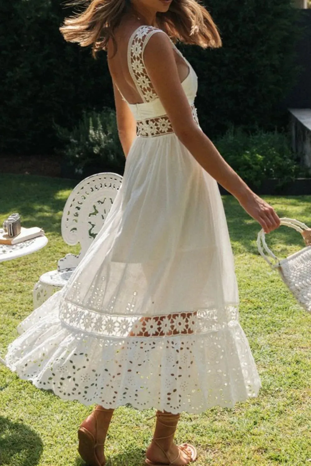 Lace Detail Square Neck Midi Cami Dress sold by Charming Charlie product image thumbnail 2