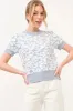 And The Why Short Sleeve Floral Pattern Knit Top sold by Charming Charlie