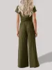 Round Neck Short Sleeve Top and Pants Set sold by Charming Charlie
