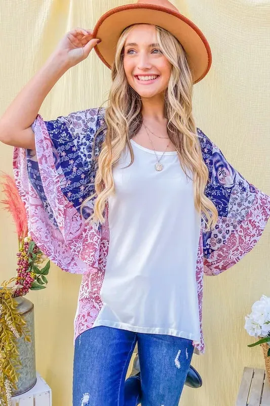And The WhyFloral Print Bell Sleeve Top sold by Charming Charlie product image thumbnail 2