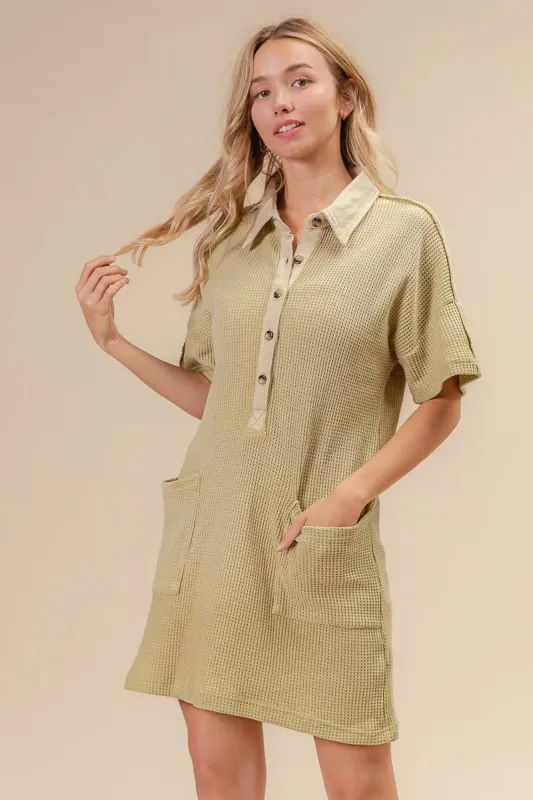 BiBi Dip Dye Mineral Washed Knit Dress sold by Charming Charlie