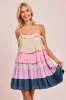 BiBi Color Blocked Tiered Dress sold by Charming Charlie