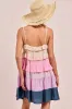BiBi Color Blocked Tiered Dress sold by Charming Charlie