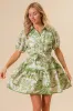 BiBi Woven Printed Tiered Dress sold by Charming Charlie