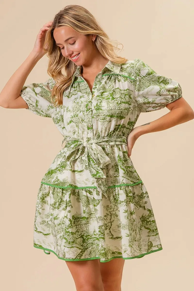 BiBi Woven Printed Tiered Dress sold by Charming Charlie product image thumbnail 5