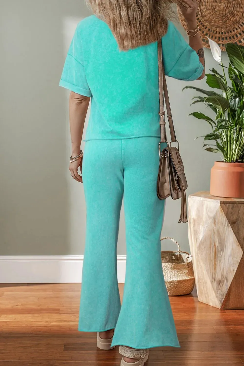 Star Round Neck Half Sleeve Top and Pants Set sold by Charming Charlie product image thumbnail 5