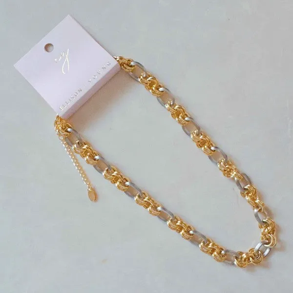 A Statement Two Tone Chain Necklace sold by Charming Charlie product image thumbnail 5
