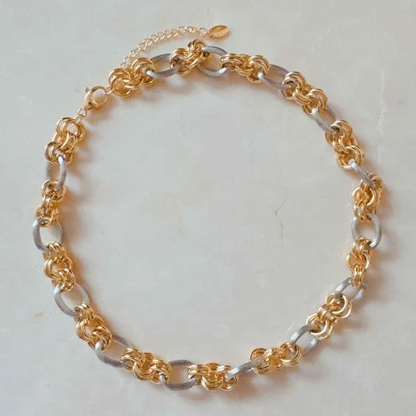 A Statement Two Tone Chain Necklace sold by Charming Charlie product image thumbnail 4