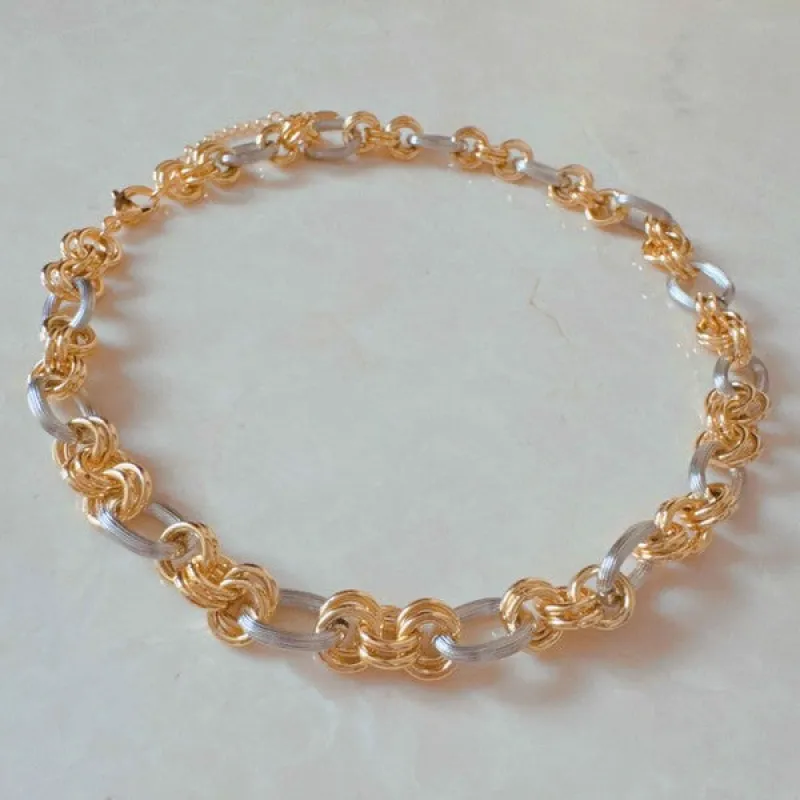 A Statement Two Tone Chain Necklace sold by Charming Charlie
