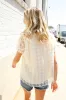 Classy Chic Ivory Swiss Dot Chiffon Button Yoke Lined Blouse sold by Charming Charlie