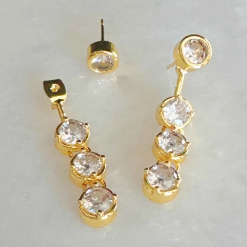 Backdrop Bezel Earrings made by Charming Charlie