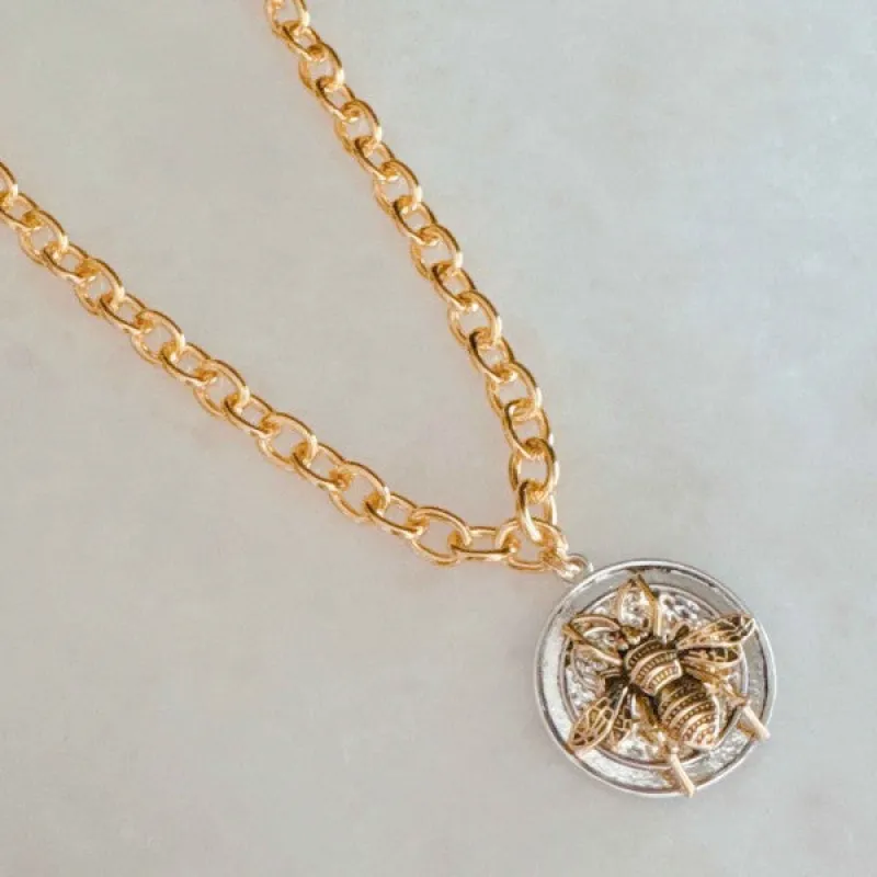 Bold And Antique Bee Chain Necklace sold by Charming Charlie