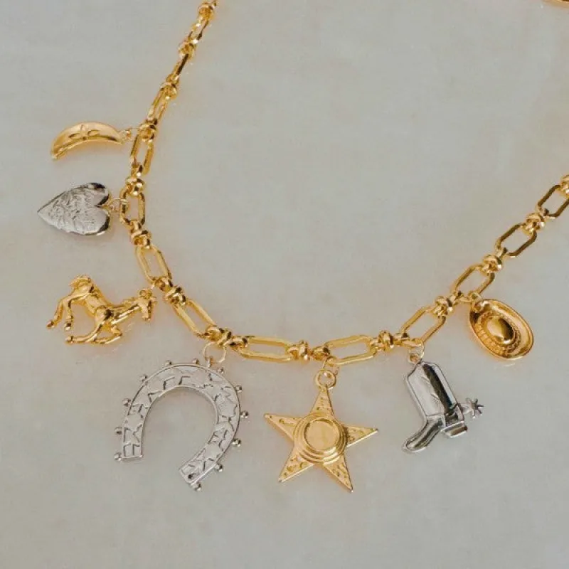 Wild Western Multi Charm Necklace sold by Charming Charlie