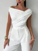 Asymmetrical Ruched Short Sleeve Top sold by Charming Charlie