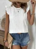 Eyelet Round Neck Cap Sleeve Blouse sold by Charming Charlie