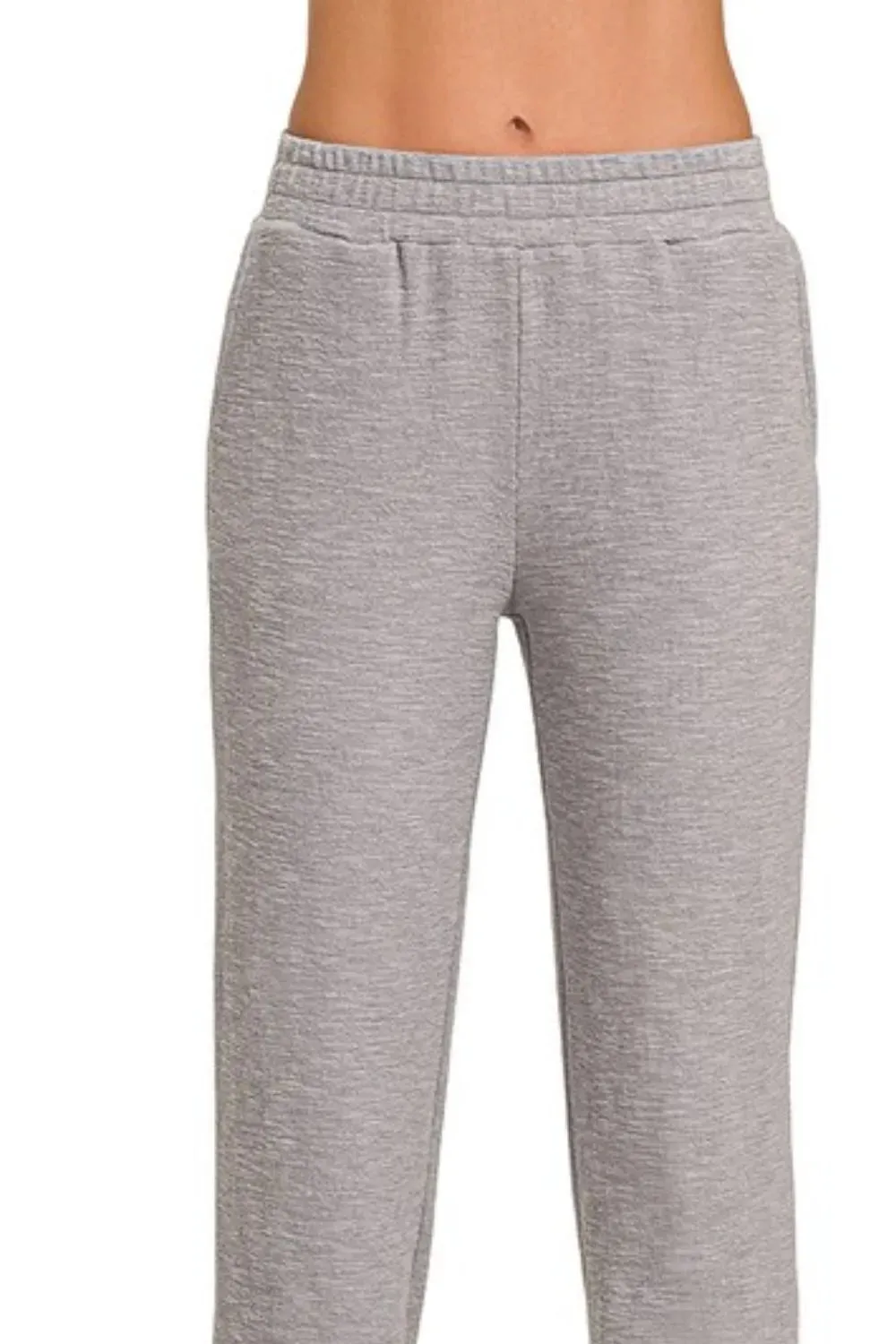 Zenana Cotton Slub Jogger Pants sold by Charming Charlie product image thumbnail 2