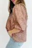 Floral Print Bow Pintuck Bust Half Puff Sleeve Blouse Top sold by Charming Charlie