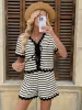 Tied Front Striped Top and Shorts Set sold by Charming Charlie
