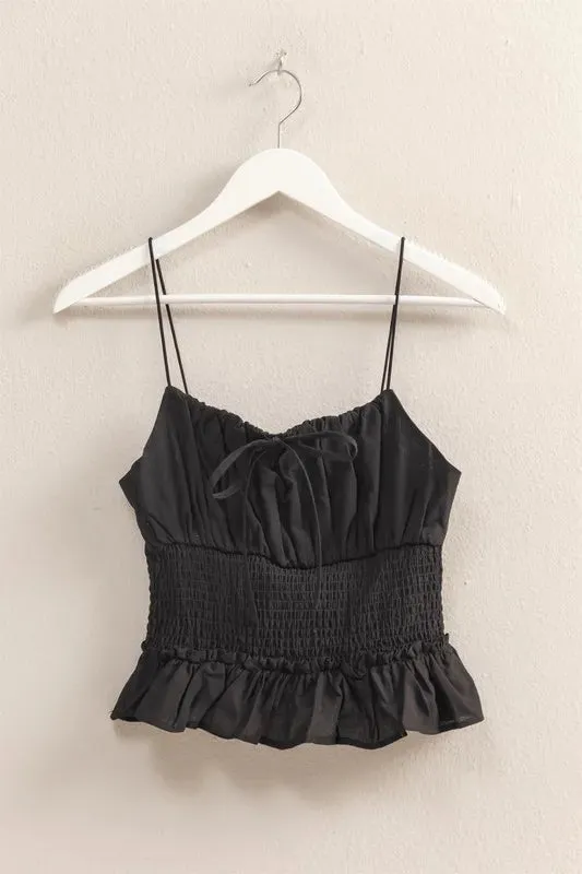 HYFVE Poplin Smocked Waist Summery Cami Top sold by Charming Charlie product image thumbnail 2