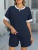 Round Neck Short Sleeve Top and Shorts Set sold by Charming Charlie