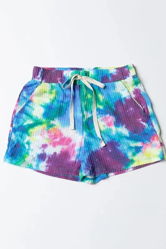 BiBi Tie Dye French Terry Casual Shorts sold by Charming Charlie product image thumbnail 5
