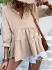 Notched Flounce Sleeve Blouse sold by Charming Charlie