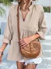 Notched Flounce Sleeve Blouse sold by Charming Charlie