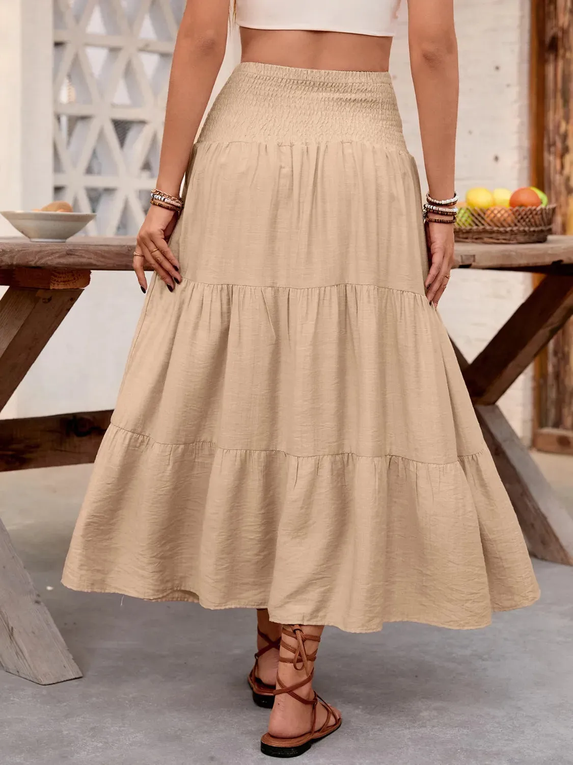 Smocked Tiered Skirt sold by Charming Charlie product image thumbnail 3