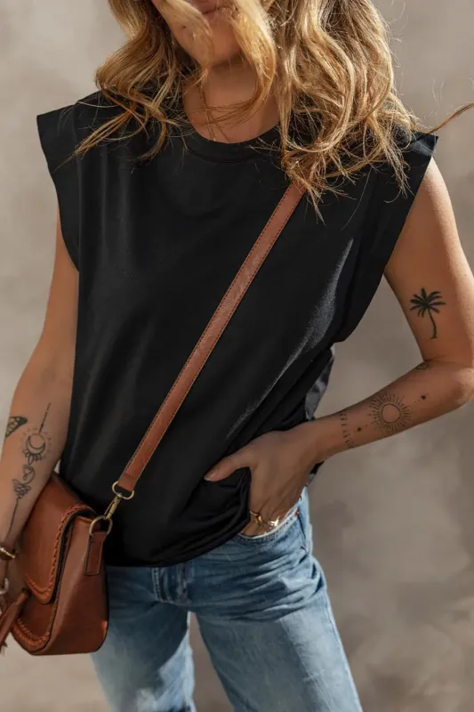 Cuffed Armhole Loose Top sold by Charming Charlie