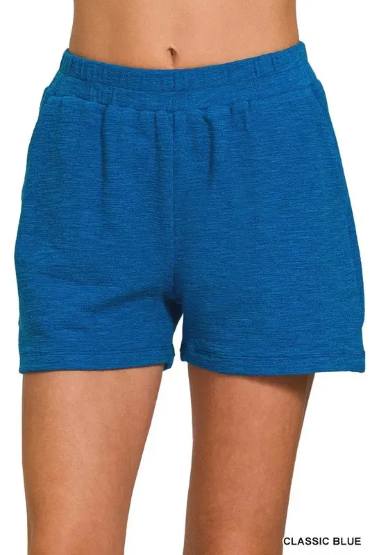 Zenana Cotton Slub Shorts sold by Charming Charlie