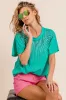 BiBi Rhinestone Beaded Short Sleeve Top sold by Charming Charlie