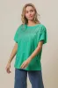 BiBi Rhinestone Beaded Short Sleeve Top sold by Charming Charlie
